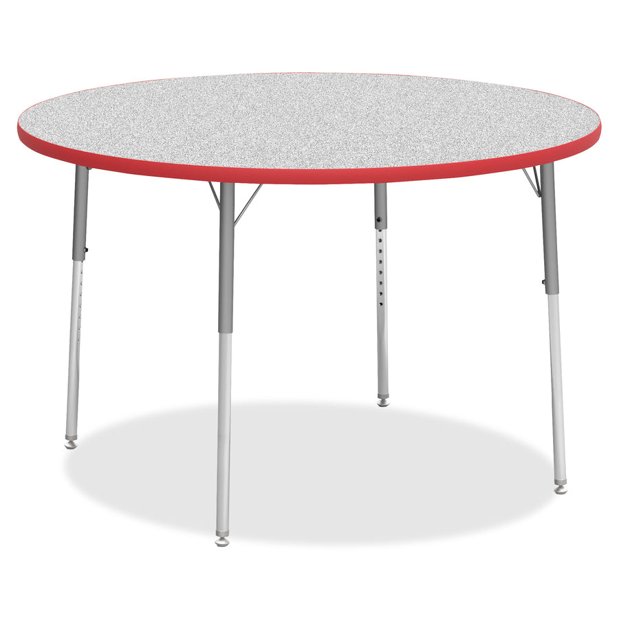 lorell-classroom-activity-tabletop-for-table-topgray-nebula-round-high-pressure-laminate-hpl-top-x-113-table-top-thickness-x-48-table-top-diameter-assembly-required-1-each_llr99923 - 2