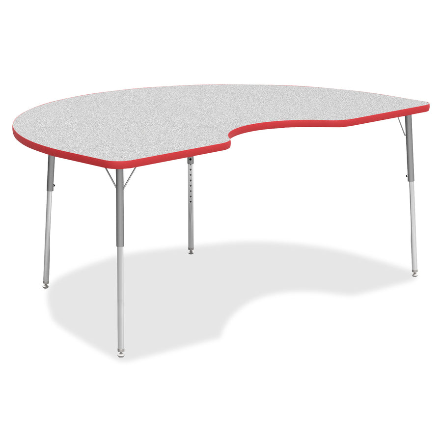 lorell-classroom-activity-tabletop-for-table-topgray-nebula-kidney-shaped-high-pressure-laminate-hpl-top-x-72-table-top-width-x-48-table-top-depth-x-113-table-top-thickness-assembly-required-1-each_llr99925 - 2