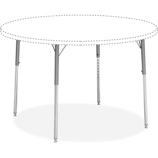 lorell-activity-table-height-adjustable-leg-kit-22-to-30h-30-length-x-11-diameter-chrome-silver-mist_llr99926 - 1