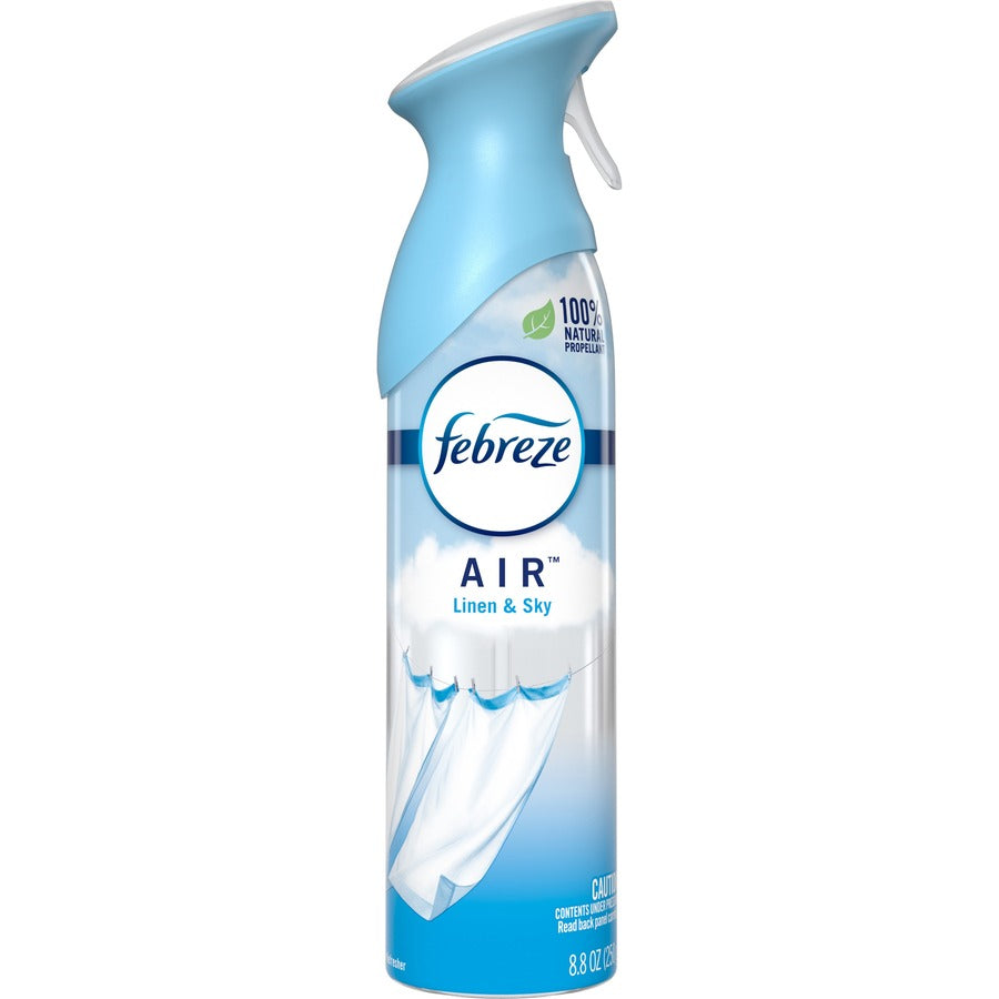 Febreze Odor-Fighting Air Freshener - Spray - 8.8 fl oz (0.3 quart) - Linen & Sky - 6 / Carton - Odor Neutralizer, VOC-free