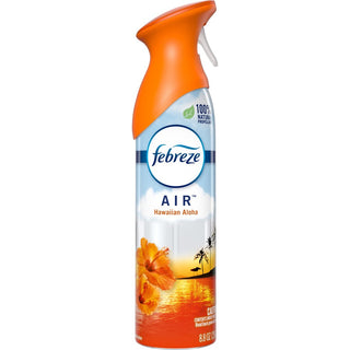 Febreze Air Freshener Spray - Spray - 8.5 fl oz (0.3 quart) - Hawaiian Aloha - 6 / Carton - Odor Neutralizer, VOC-free