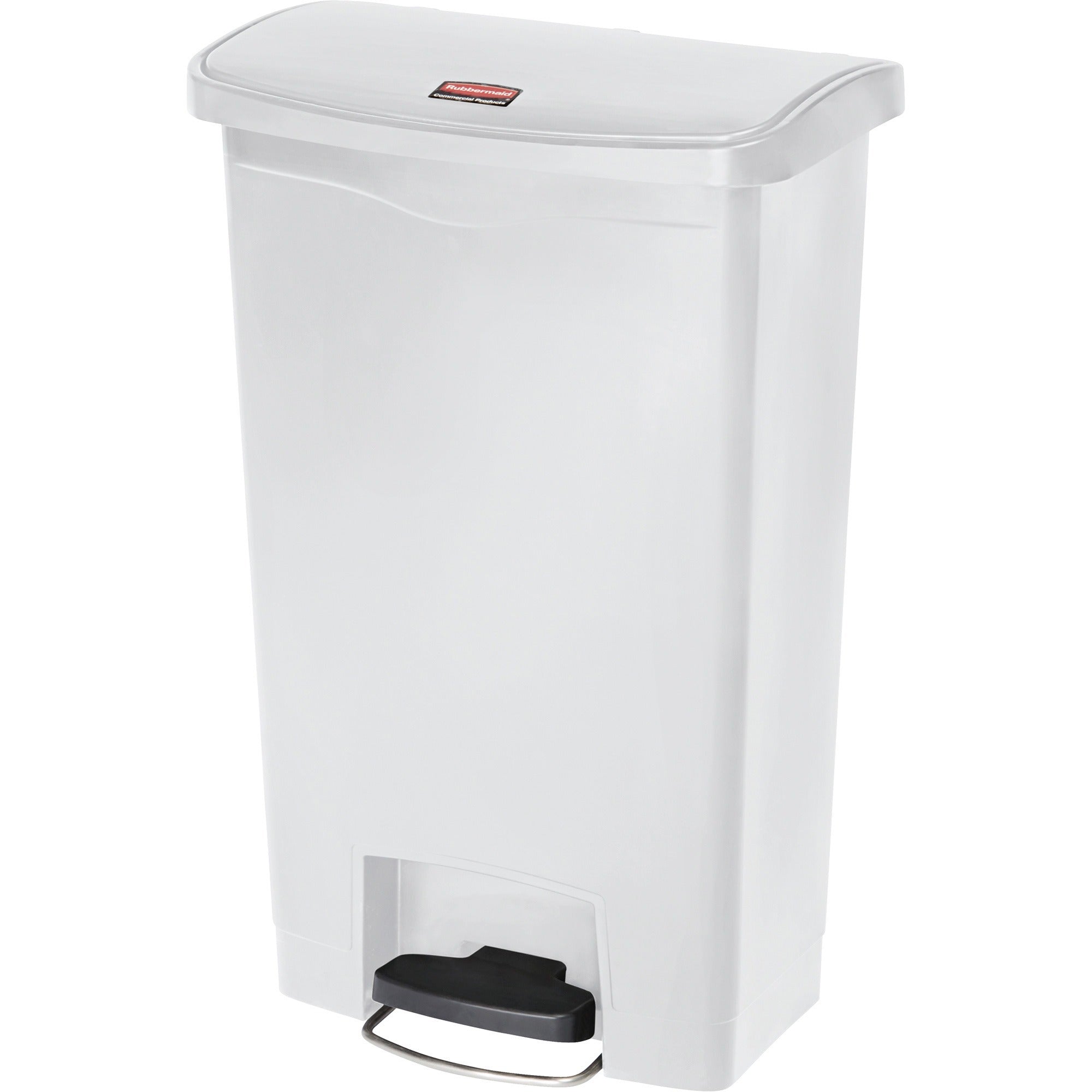 Rubbermaid Commercial Slim Jim 13-gal Step-On Container - Step-on Opening - Hinged Lid - 13 gal Capacity - Manual - Durable, Foot Pedal, Easy to Clean - 28.3 Rubbermaid Commercial Slim Jim 13-gal Step-On Container - Step-on Opening - Hinged Lid - 13 gal Capacity - Manual - Durable, Foot Pedal, Easy to Clean - 28.3
