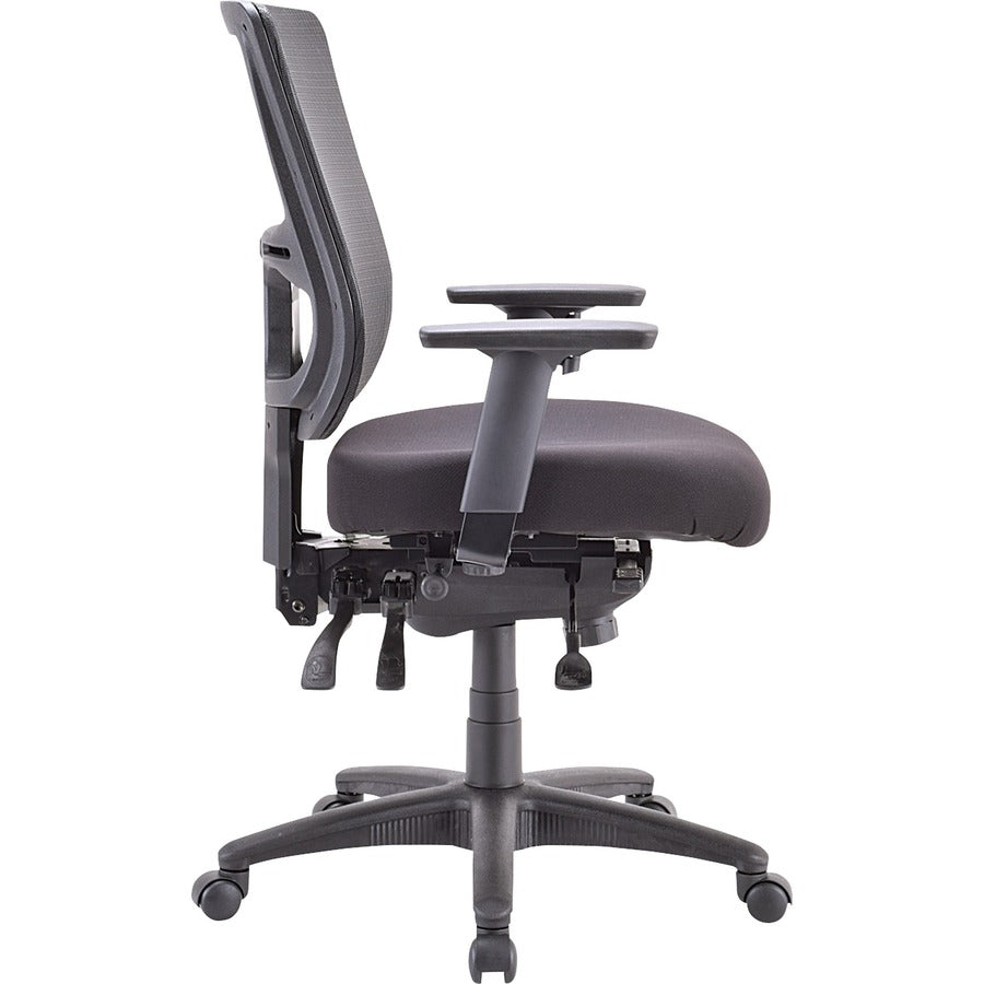 Eurotech apollo II Mid Back Multifunction Chair - Black Fabric Seat - Black Back - High Back - 5-star Base - 1 Each