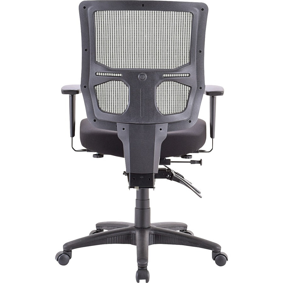 Eurotech apollo II Mid Back Multifunction Chair - Black Fabric Seat - Black Back - High Back - 5-star Base - 1 Each