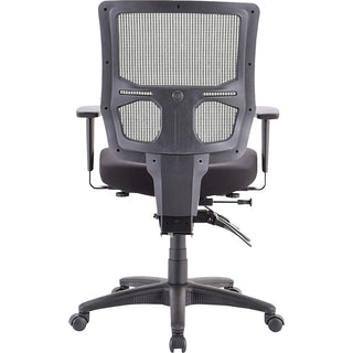 Eurotech apollo II Mid Back Multifunction Chair - Black Fabric Seat - Black Back - High Back - 5-star Base - 1 Each