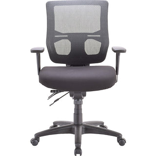 Eurotech apollo II Mid Back Multifunction Chair - Black Fabric Seat - Black Back - High Back - 5-star Base - 1 Each