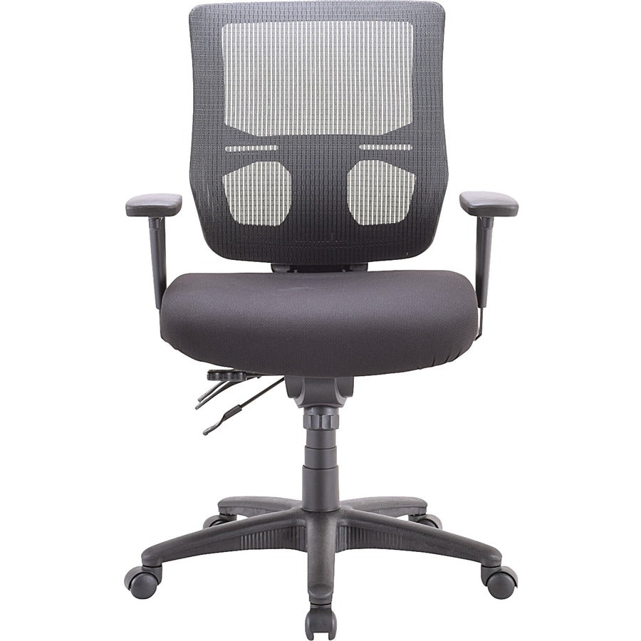 Eurotech apollo II Mid Back Multifunction Chair - Black Fabric Seat - Black Back - High Back - 5-star Base - 1 Each