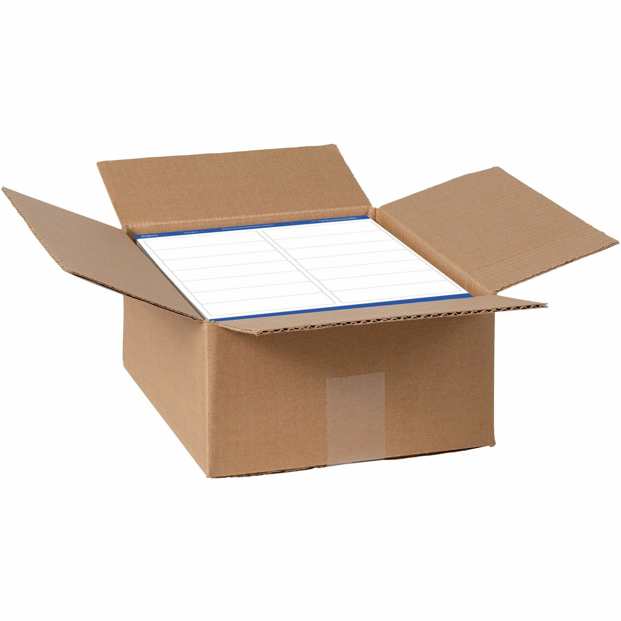 Avery 1-1/3" x 4" Labels, Ultrahold, 7,000 Labels (95522) - Waterproof - 1 21/64" Width x 4" Length - Permanent Adhesive - Rectangle - Laser - White - Film - 14 / Sheet - 500 Total Sheets - 7000 Total Label(s) - 1 - Permanent Adhesive, Durable,