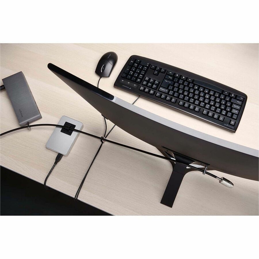 Kensington Desktop & Peripherals 2.0 Locking Kit - Keyed Lock - Black - Carbon Steel, Plastic - 8 ft - For Desktop Computer, Keyboard, Mouse, Computer