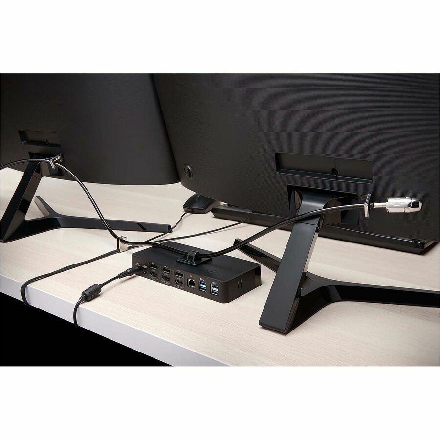 Kensington Desktop & Peripherals 2.0 Locking Kit - Keyed Lock - Black - Carbon Steel, Plastic - 8 ft - For Desktop Computer, Keyboard, Mouse, Computer