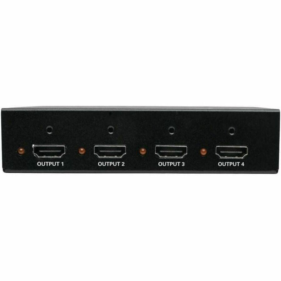 Tripp Lite by Eaton 4-Port 3D HDMI Splitter HDCP 2.2, HDR, 4K @ 60Hz Ultra HD Video Audio - 3840 2160 - 22.97 ft Maximum Operating Distance - HDMI In - HDMI Out - Metal - TAA Compliant
