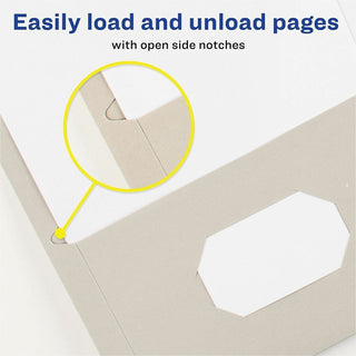 Avery Letter Pocket Folder - 8 1/2" x 11" - 40 Sheet Capacity - 2 Internal Pocket(s) - Embossed Paper - Gray - 125 / Carton