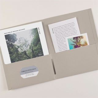 Avery Letter Pocket Folder - 8 1/2" x 11" - 40 Sheet Capacity - 2 Internal Pocket(s) - Embossed Paper - Gray - 125 / Carton