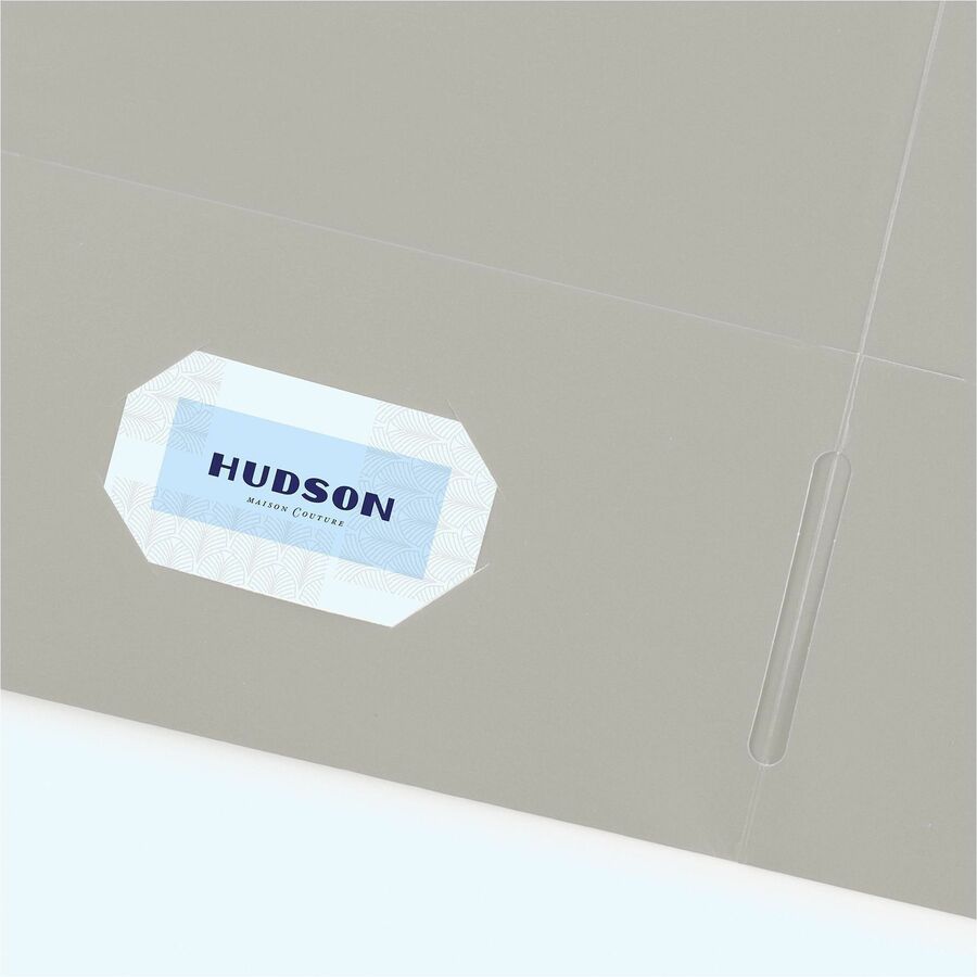 Avery Letter Pocket Folder - 8 1/2" x 11" - 40 Sheet Capacity - 2 Internal Pocket(s) - Embossed Paper - Gray - 125 / Carton