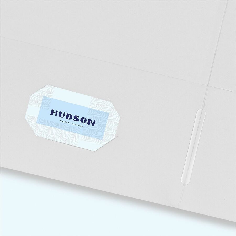 Avery Letter Pocket Folder - 8 1/2" x 11" - 40 Sheet Capacity - 2 Internal Pocket(s) - Embossed Paper - White - 125 / Carton