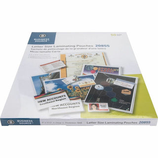 Business Source Letter Size Laminating Pouches