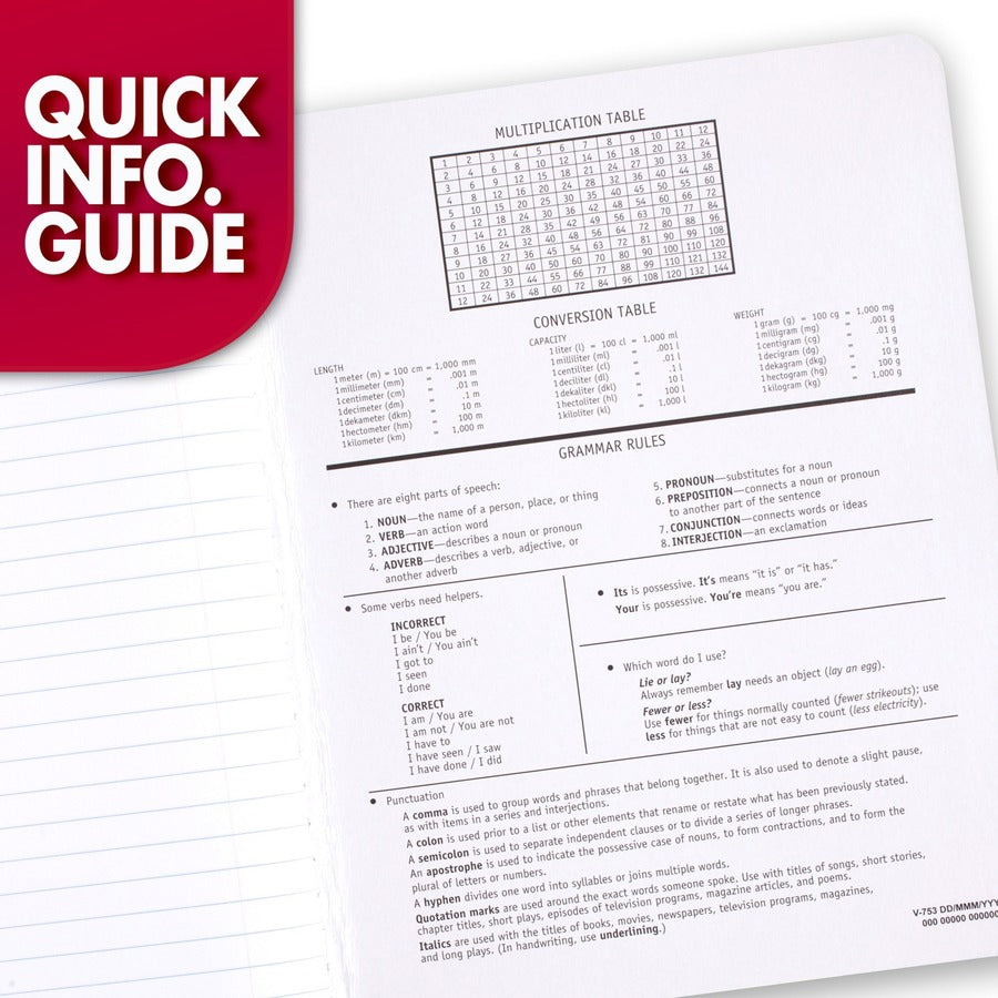 Mead Wide Ruled Composition Notebook - 100 Sheets - Sewn - 7 1/2" x 9 3/4" - White Paper - Black Marble Cover - 12 / Carton