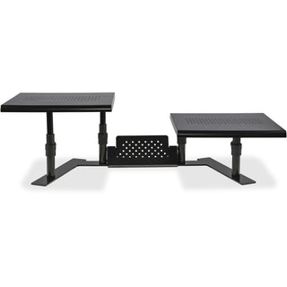 Metal Art ErgoTwin Dual Monitor Stand, 25.6 to 33.1 x 12.6 x 6.2 to 8.6, Black, Supports 20 lb/Shelf