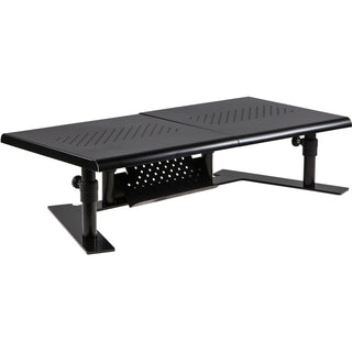 Metal Art ErgoTwin Dual Monitor Stand, 25.6 to 33.1 x 12.6 x 6.2 to 8.6, Black, Supports 20 lb/Shelf