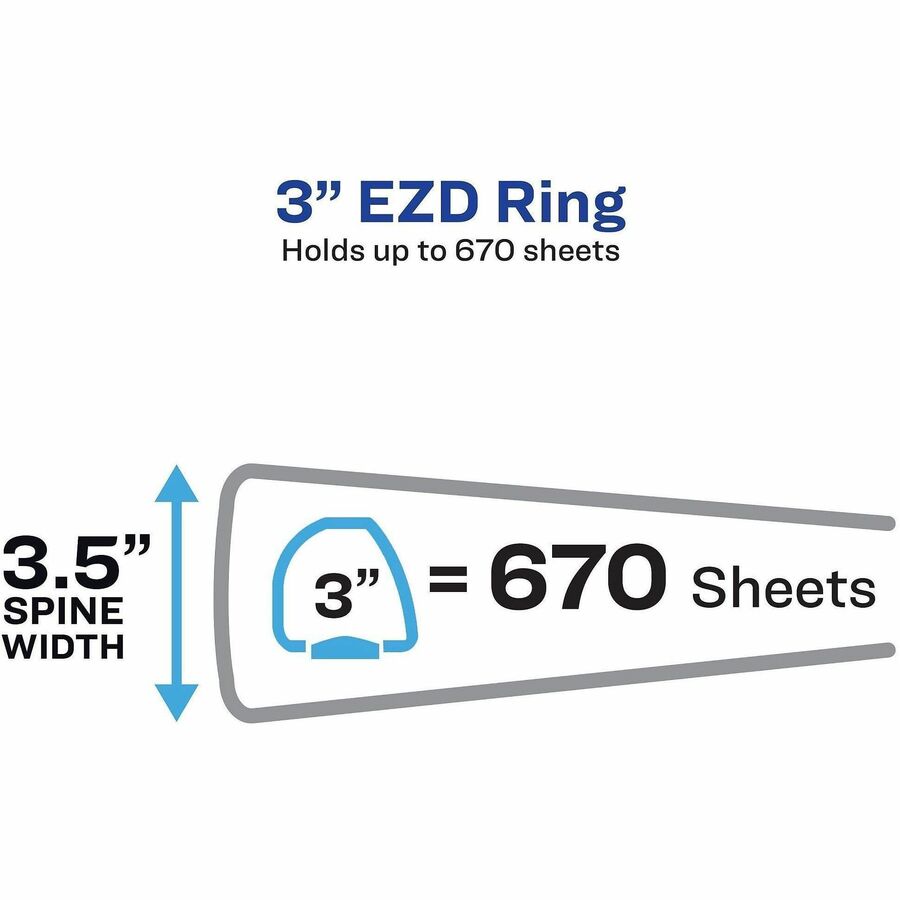 Heavy-Duty Preprinted Safety Data Sheet Binder, 3 Rings, 3" Capacity, 11 x 8.5, Yellow/Red