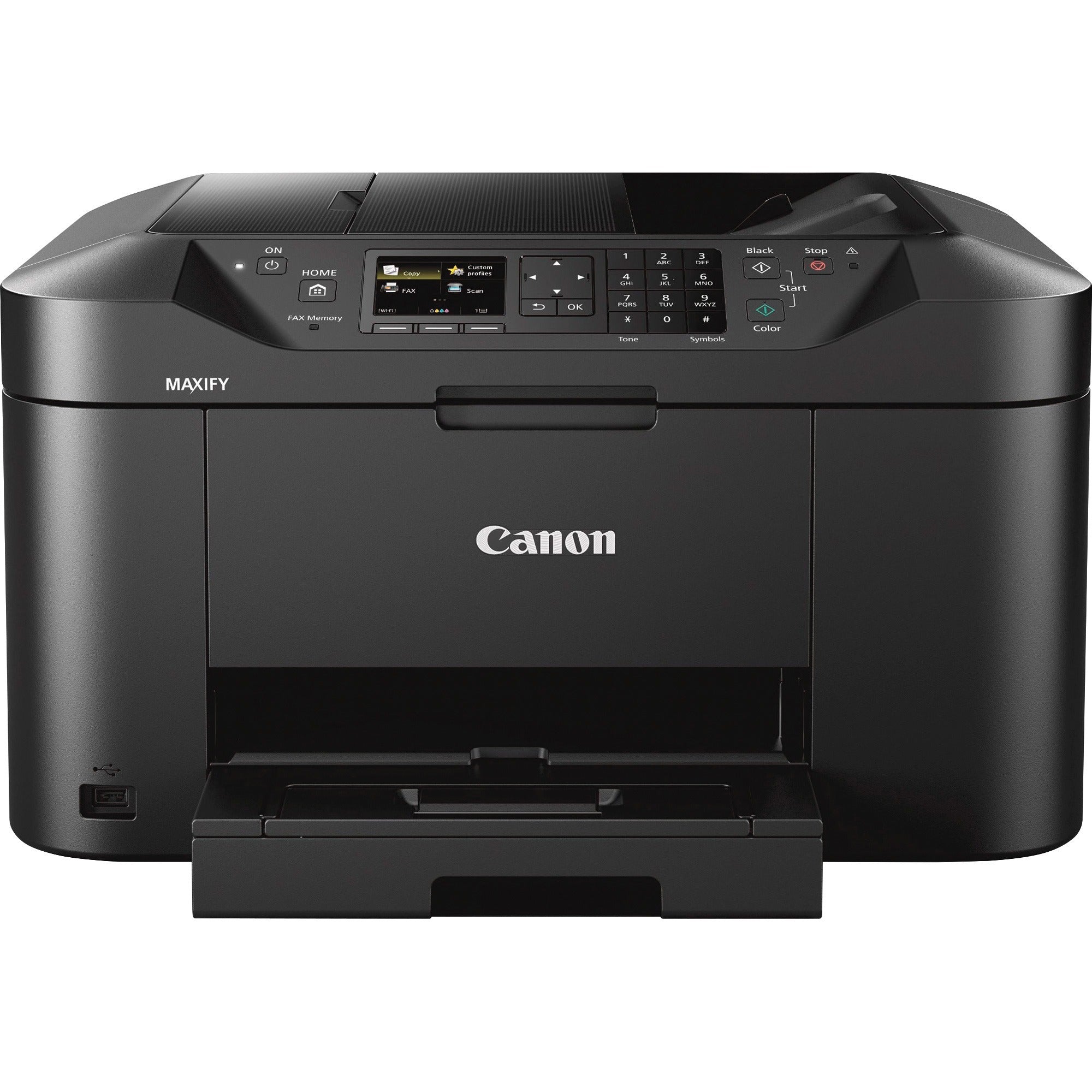 Canon MAXIFY MB2120 Wireless Inkjet Multifunction Printer - Color - Copier/Fax/Printer/Scanner - 600 x 1200 dpi Print - Automatic Duplex Print - Up to 20000 Pages Monthly - 250 sheets Input - Color Scanner - 1200 dpi Optical Scan - Color Fax - Ethern - 1