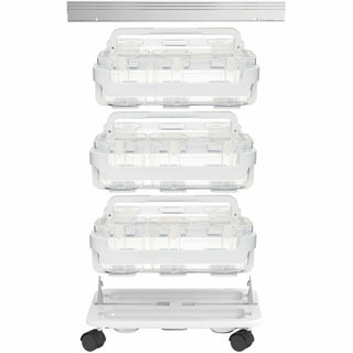 Deflecto Stackable Caddy Organizer Multi-Pack Bundle - 17.3" Height x 16" Width x 11" DepthFloor - White - 1 / Set
