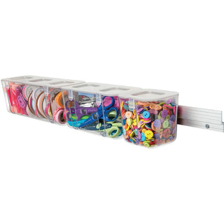 Deflecto Stackable Caddy Organizer Multi-Pack Bundle - 17.3" Height x 16" Width x 11" DepthFloor - White - 1 / Set