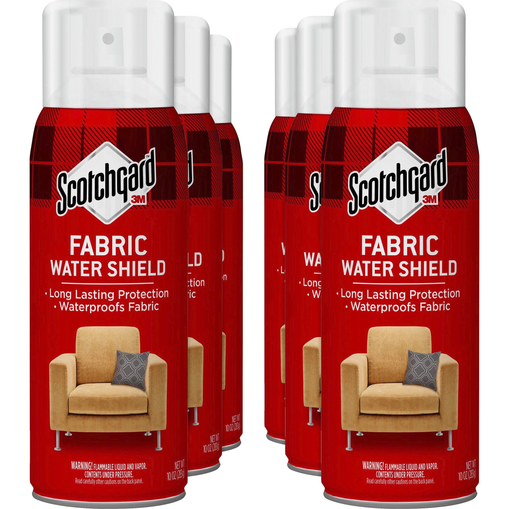 Scotchgard Fabric Water Shield - For Fabric - 10 fl oz (0.3 quart) - 6 / Carton - Odorless, Soil Resistant - Aqua