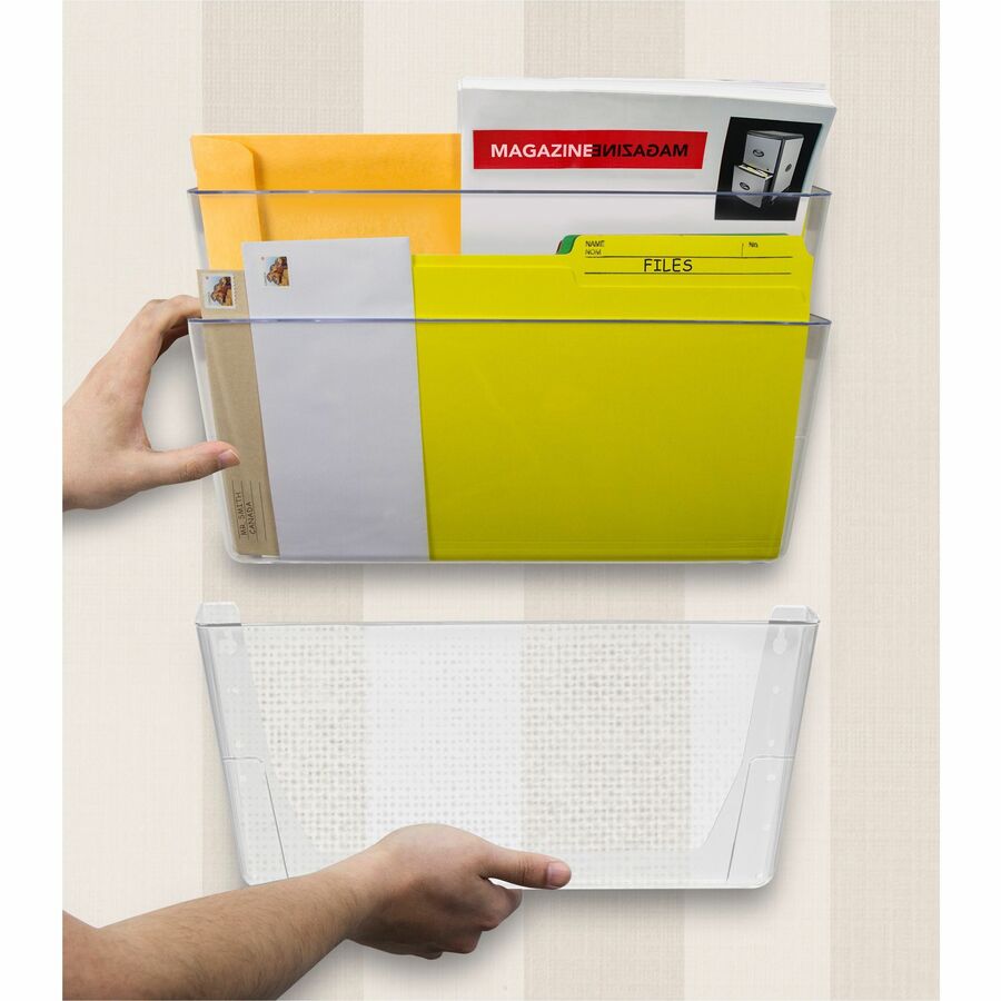 Wall File, Legal Size, 16" x 4" x 7", Clear