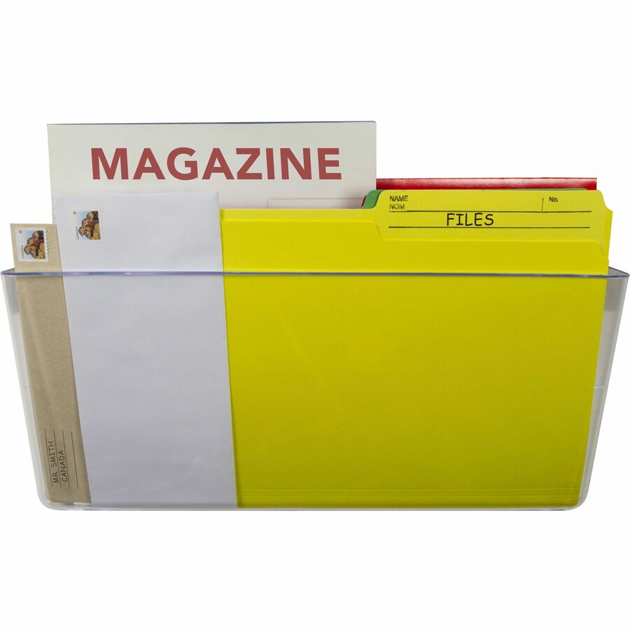 Wall File, Legal Size, 16" x 4" x 7", Clear