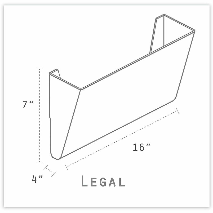 Wall File, Legal Size, 16" x 4" x 7", Smoke