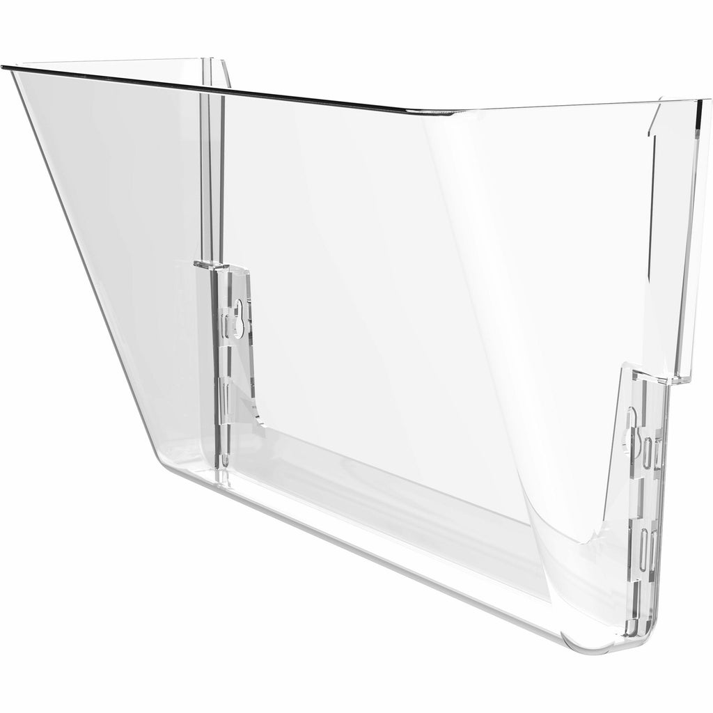 Wall File, Letter Size, 13" x 4" x 7", Clear