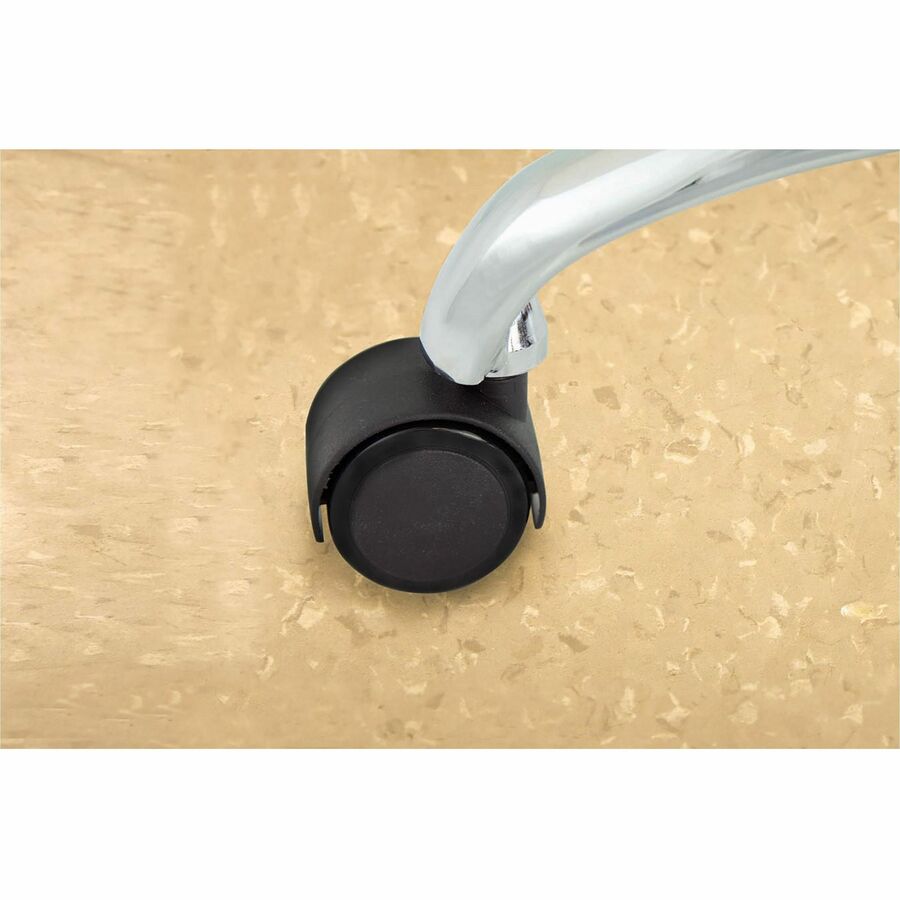 Master Caster Duet Noiseless Chair Mat Casters - 2" Diameter - 110 lb - Polyurethane - Matte Black - 5 / Set