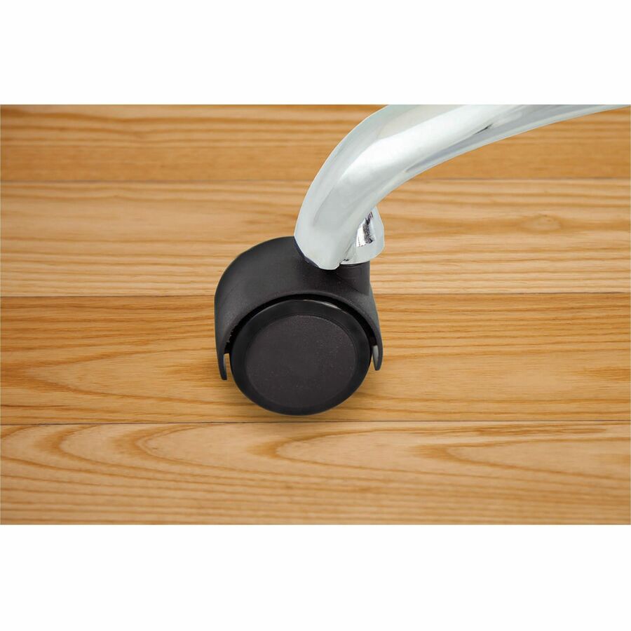 Master Caster Duet Noiseless Chair Mat Casters - 2" Diameter - 110 lb - Polyurethane - Matte Black - 5 / Set - 