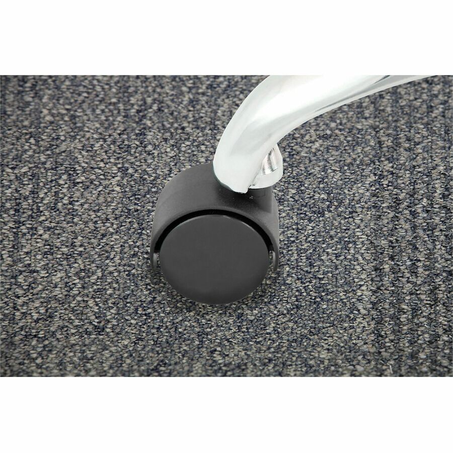 Master Caster Duet Noiseless Chair Mat Casters - 2" Diameter - 110 lb - Nylon - Matte Black - 5 / Set - 