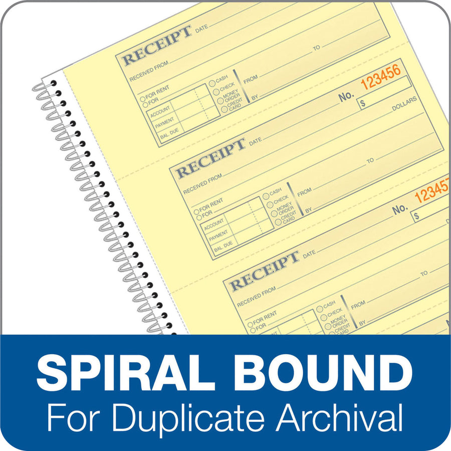 adams-spiral-2-part-money-rent-receipt-book-200-sheets-spiral-bound-2-part-11-x-525-form-size-white-canary-assorted-sheets-5-pack_abfsc1152pk - 5