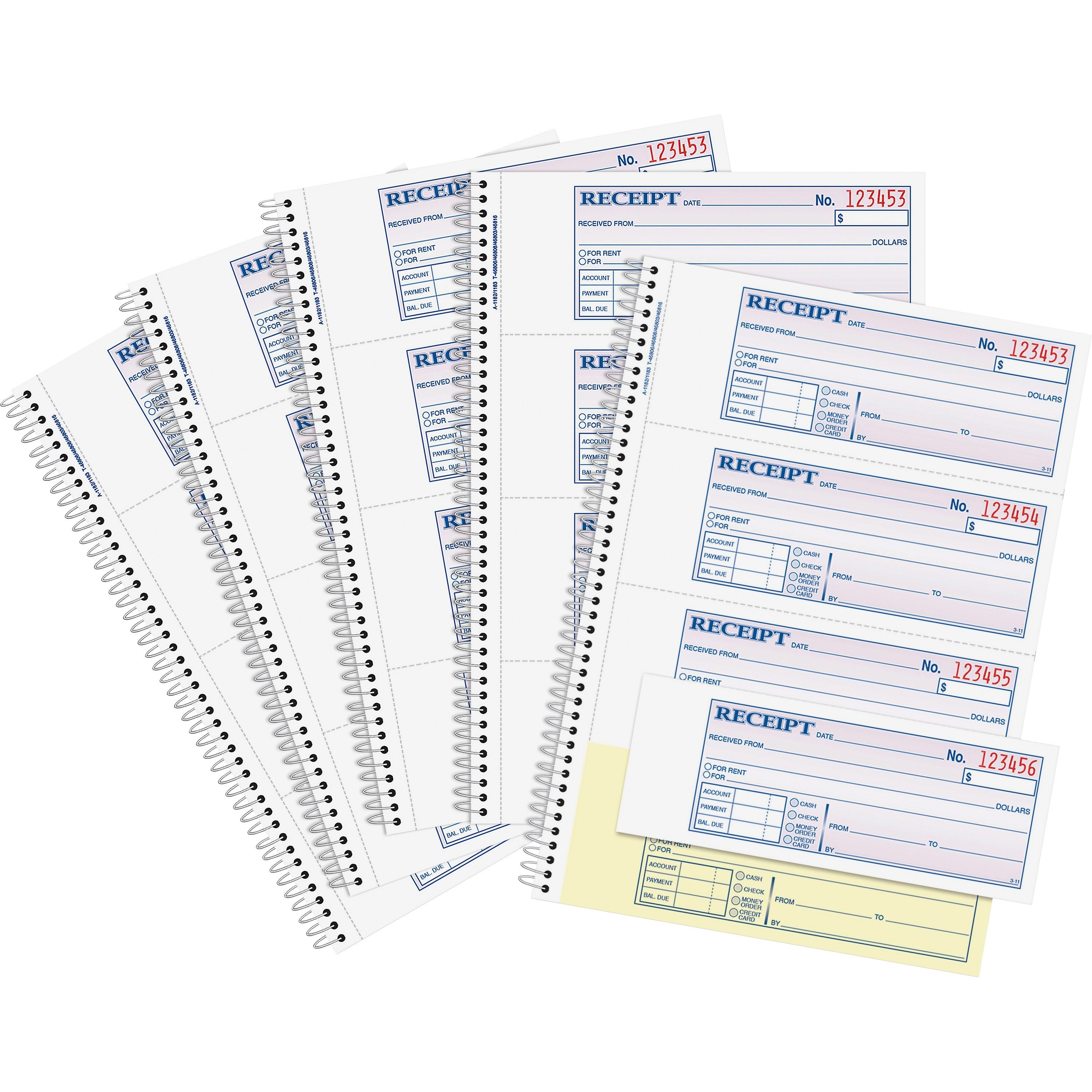 adams-spiral-2-part-money-rent-receipt-book-200-sheets-spiral-bound-2-part-275-x-762-form-size-white-canary-assorted-sheets-5-pack_abfsc1182pk - 1