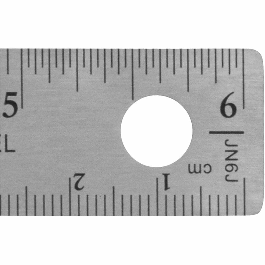 Westcott 6" Stainless Steel Rulers - 6" Length 0.8" Width - 1/16, 1/32 Graduations - Metric, Imperial Measuring System - Stainless Steel - 12 / Box - Stainless Steel