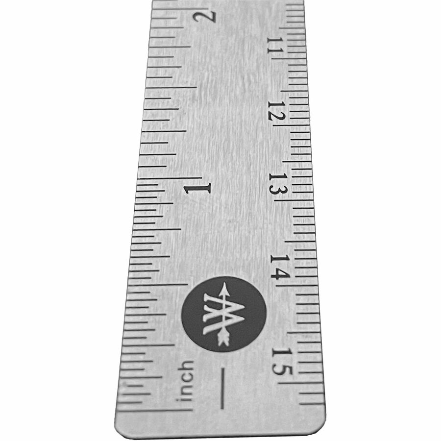 Westcott 6" Stainless Steel Rulers - 6" Length 0.8" Width - 1/16, 1/32 Graduations - Metric, Imperial Measuring System - Stainless Steel - 12 / Box - Stainless Steel
