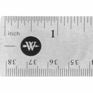 Westcott Stainless Steel Rulers - 15" Length 1" Width - 1/16, 1/32 Graduations - Metric, Imperial Measuring System - Stainless Steel - 12 / Box - Stainless Steel