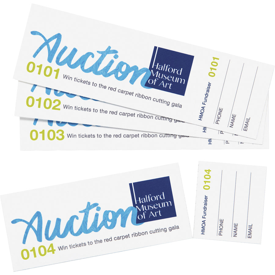 Avery Blank Tickets with Tear-Away Stubs - 1 3/4" Width x 5 1/2" Length - Laser, Inkjet - Matte White - 20 / Sheet - 1000 / Carton - 2