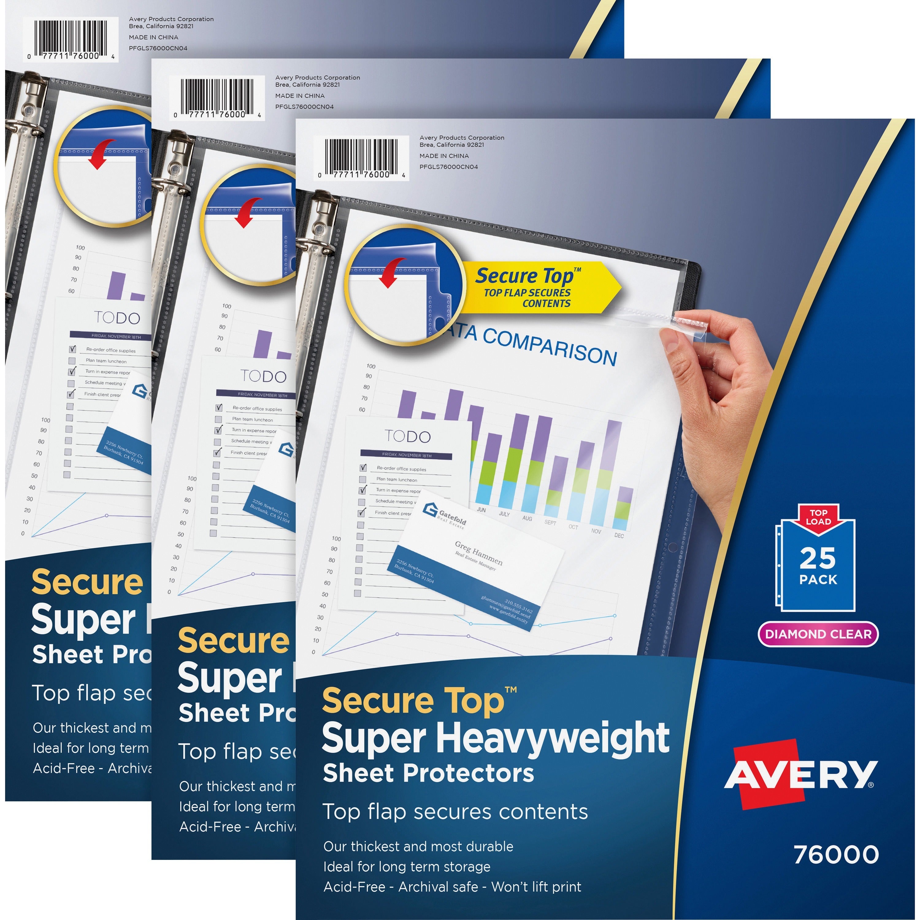 avery-secure-top-sheet-protectors-for-letter-8-1-2-x-11-sheet-3-x-holes-ring-binder-top-loading-clear-polypropylene-75-bundle_ave76000bd - 1