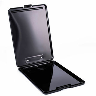 Business Source Storage Clipboard - 8 1/2" x 11" - Plastic - Black - 12 / Carton