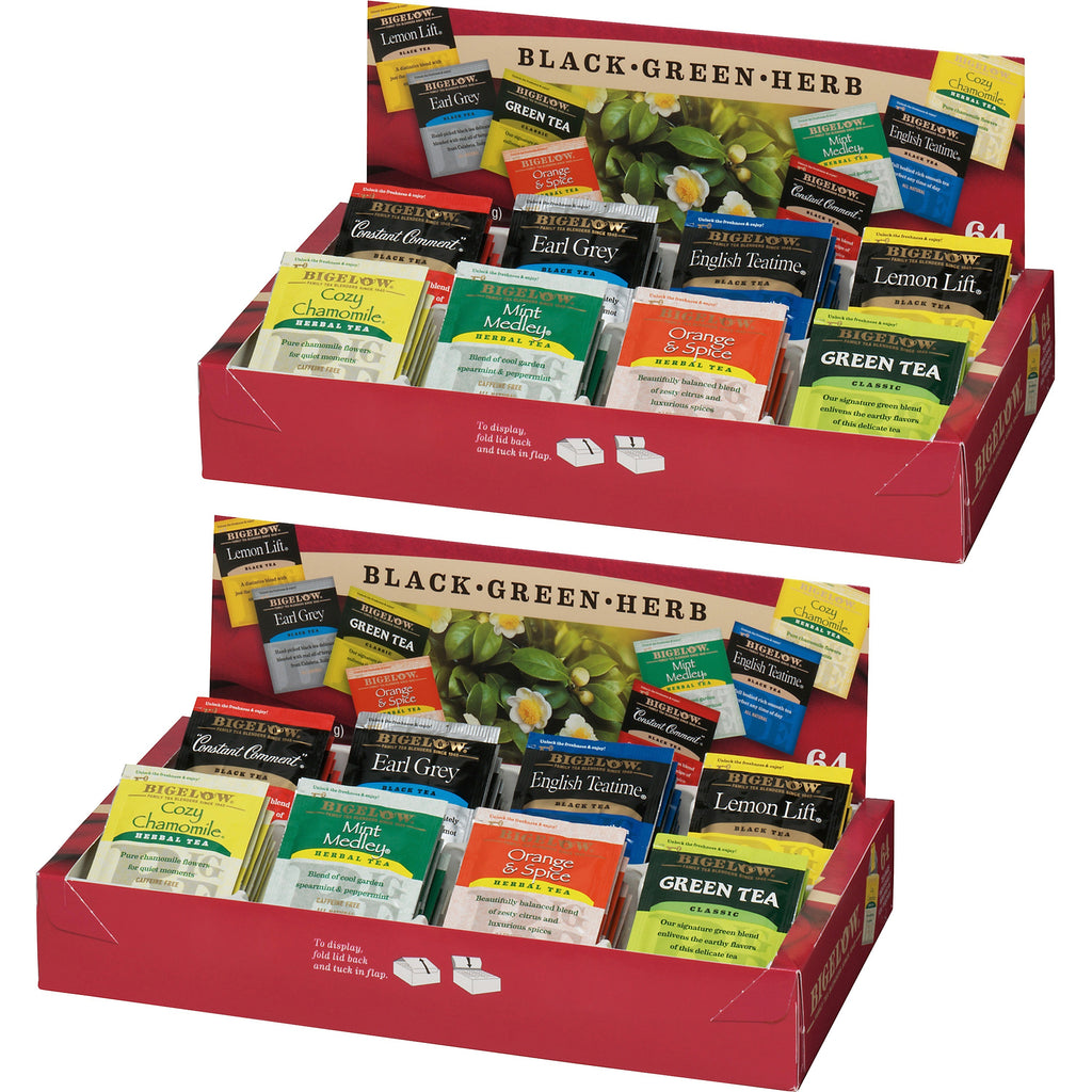 bigelow-assorted-flavor-herbal-tea-black-tea-green-tea-bag-128-bundle_btc10568bd - 1