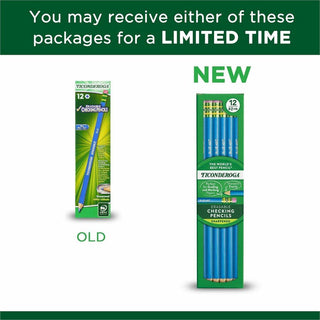 Ticonderoga Pre-Sharpened Erasable Checking Pencils - HB Lead - Blue Lead - 72 / Carton