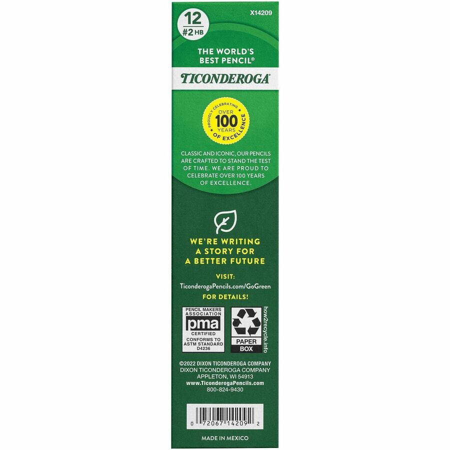 Ticonderoga Pre-Sharpened Erasable Checking Pencils - HB Lead - Blue Lead - 72 / Carton