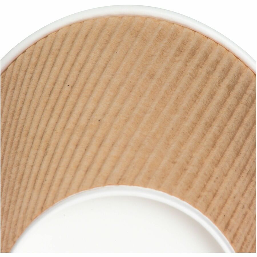 Genuine Joe 16 oz Rippled Hot Cups - 25.0 / Pack - 5 / Bundle - Brown - Hot Drink, Hot Drink, Beverage