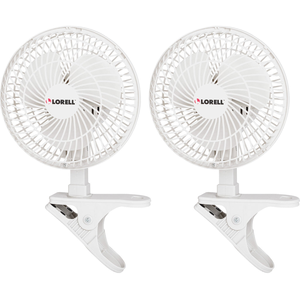 lorell-clip-on-personal-fans-1524-mm-diameter-2-speed-adjustable-tilt-head-95-height-x-79-width-x-6-depth-white_llr44552bd - 1