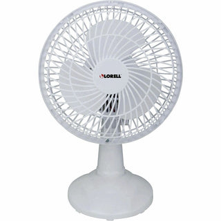 Lorell Clip-On Personal Fans - 152.4 mm Diameter - 2 Speed - Adjustable Tilt Head - 9.5" Height x 7.9" Width x 6" Depth - White