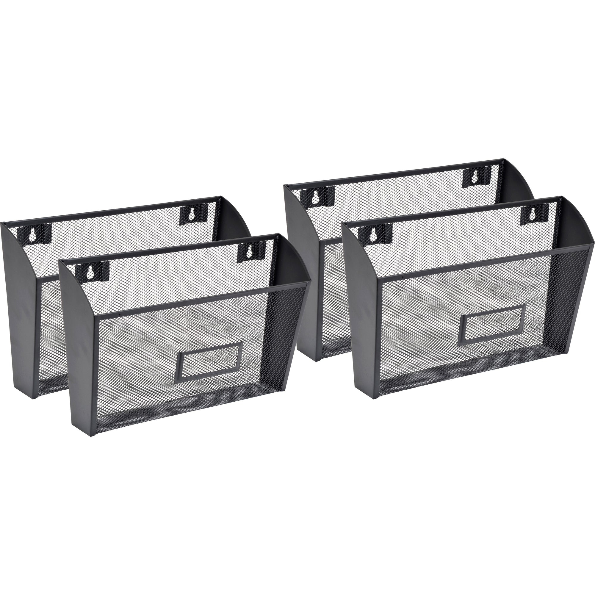 lorell-mesh-wire-wall-pockets-66-height-x-126-width-x-48-depth-black-4-carton_llr84144ct - 1